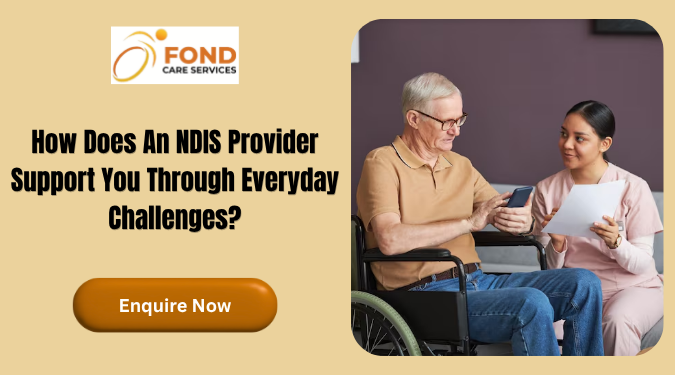 NDIS Provider supporting an elderly participant with daily living assistance and personalised care during a consultation session.